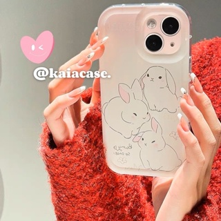 ลายการ์ตูนกระต่ายน่ารัก TPU เคส เคสไอโฟน iphone 11 12 13 14 pro max โปร แม็กซ์ #31