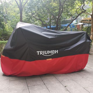 Triumph Motorcycle Clothing TIGER SPORT 850 900GT 765 TRIDENT 660 STREET TRIPLE R SPEED TRIPLE 1200RS STREET SCRAMBLER 1200 BONNEVILLE T120 T100 BOBBER Outdoor Parking Rain Cloth Sunscreen Dustproof Car Cover