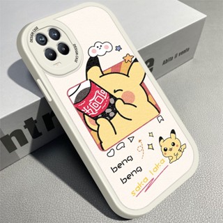 เคสโทรศัพท์มือถือหนัง PU แบบบาง ลายการ์ตูน Coca Pikachu สําหรับ Realme 5 5S 5i 6i 6 7 7i 7 8 Pro C17 C15 C31