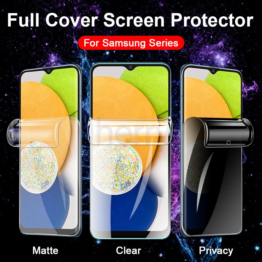 ฟิล์มไฮโดรเจลนิ่ม กันรอยนิ้วมือ เนื้อแมตต์ เพื่อความเป็นส่วนตัว สําหรับ Samsung Galaxy A15 A25 A35 A55 A05 A05S A14 A24 A34 A54 A12 A22 A32 A52 A72 A13 A23 A33 A53 A73 A31 A51 A71 A50 A20 A30 A03