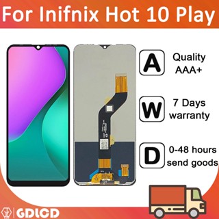 อะไหล่หน้าจอสัมผัสดิจิทัล LCD แบบเปลี่ยน สําหรับ Infinix Hot 10 Play X688 X688C X688B