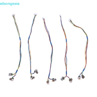 Abongsea สเต็ปมอเตอร์ไฟฟ้า ขนาดเล็ก 8 มม. 2 เฟส 4 สาย 5 ชิ้น ต่อชุด