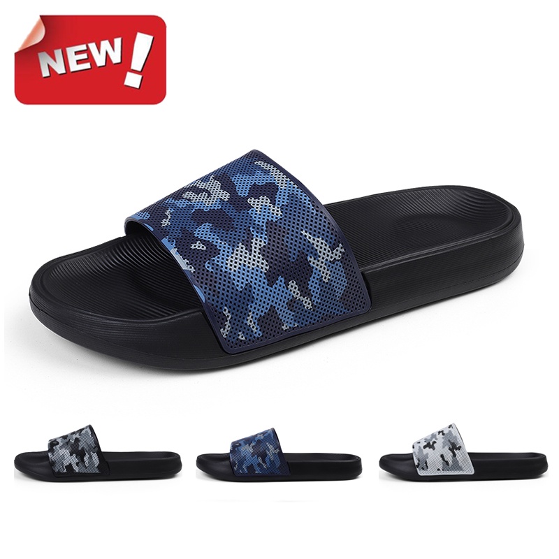 ใหม่ Camoufalge Slides รองเท้าแตะชายหาด กันลื่น เบาสบาย สําหรับผู้ชาย ไซซ์ 39-47 1802