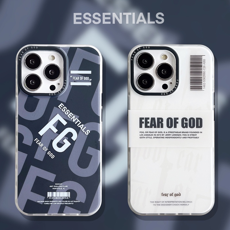 เคสโทรศัพท์มือถือ ลาย ESSENTIALS Barcode Meets God สองด้าน คุณภาพสูง สําหรับ Iphone 11 12 13 14 Pro Max 14