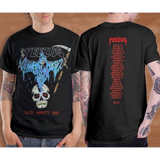 Yeezus Tour Reaper Skull Shirt Kanye West Vintage Tee Shirt Kanye Shirt Yeesuz เสื้อเชิ้ต Kanye West, Kanye West Merch