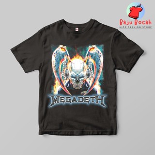 เสื้อยืด พิมพ์ลาย MEGADETH SKULL พรีเมี่ยม สําหรับเด็กผู้ชาย และผู้หญิง อายุ 1-9 ปี