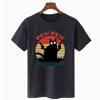 เสื้อยืดแขนสั้นลําลอง คอกลม พิมพ์ลาย Pew แฟชั่นฤดูร้อน สไตล์คลาสสิก สําหรับผู้หญิง