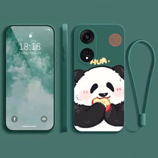 เคส oppo RENO 8T 5G  เคส กรณีโทรศัพท์นิ่มรูปแบบหมีแพนด้าโชคดี