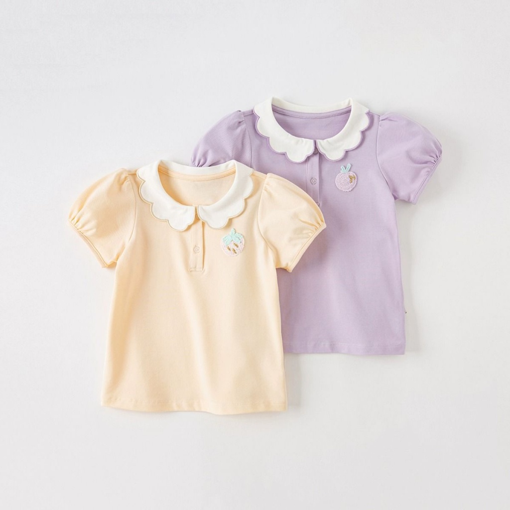 เสื้อยืดโปโล แขนสั้น แฟชั่นฤดูร้อน สําหรับเด็กผู้หญิง อายุ 1-8 ปี