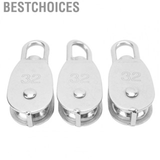 Bestchoices Pulley Block  3Pcs Wide Application Pulley Wheel M32  for Hiking