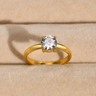 Vnox Cubic Zirconia CZ แหวนแต่งงาน สําหรับผู้หญิง