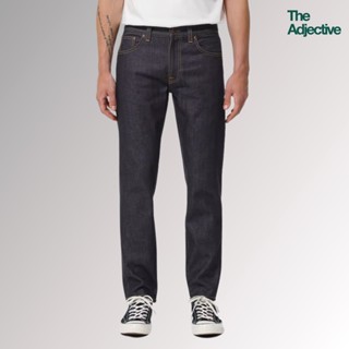 Nudie Jeans/ Gritty Jackson-Dry Classic Navy/ ยีนส์ผ้าดิบอิตาลี ยีนส์ทรงกระบอกกลาง ขาตรง ยีนส์ทรงสวย กางเกงยีนส์ผู้ชาย