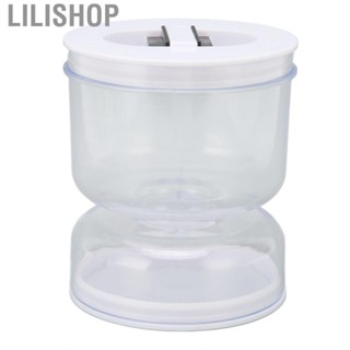 Lilishop Glass Pickle Jar  Pickle Flip Jar Separate Wet Dry Transparent Leakproof  for Fruits