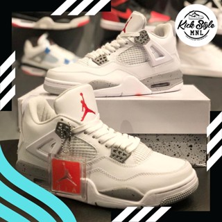 Jordan 4 [White Oreo] - รองเท้าผ้าใบลําลอง สําหรับผู้ชาย (TOP GRADE OEM) K8TQ