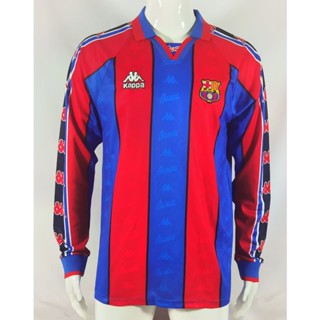 เสื้อกีฬาแขนสั้น ลายทีมชาติฟุตบอล Barcelona 95-97 ชุดเหย้า แห้งเร็ว ไซซ์ S-XXL สําหรับผู้ชาย AAA