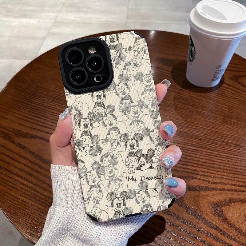 เคสโทรศัพท์มือถือ ซิลิโคน กันกระแทก ลายมิกกี้เมาส์ สําหรับ IPhone 12 Pro Max X XR XS Max SE Apple 7 Plus 8 Plus IPhone 13 Pro Max IPhone 14 Pro Max