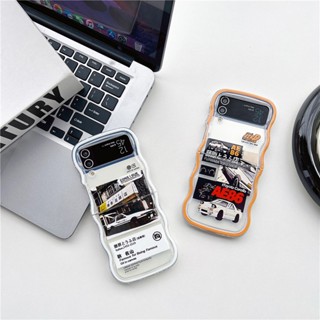 เคสโทรศัพท์มือถือแบบนิ่ม ฝาพับ ลาย Fujiwara Takumi สําหรับ Samsung Galaxy Z Flip 4 5G ZFlip 3 Flip4 AE86