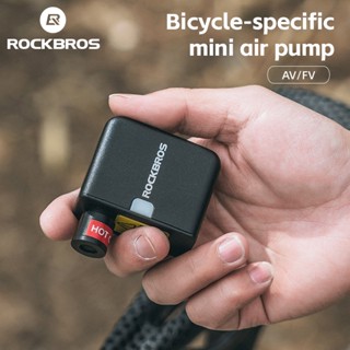 【Fulfilled by Shopee】Rockbros เครื่องปั๊มลมไฟฟ้า แรงดันสูง 100 PSI AV/FV Type-c ขนาดเล็ก แบบพกพา ชาร์จไฟได้ อุปกรณ์เสริม สําหรับจักรยานเสือภูเขา