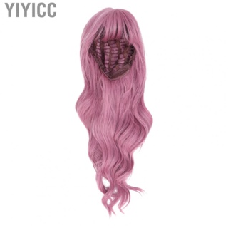 Yiyicc Women Wigs  Adjustable Silky Heat Resistant Synthetic Natural Long Wavy Wig  for Daily for Halloween for Parties