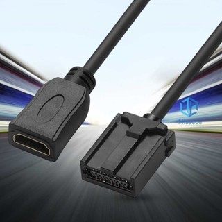 สายเคเบิลอะแดปเตอร์ E Type เป็น A ตัวผู้ HDMI ตัวเมีย สําหรับยานพาหนะ