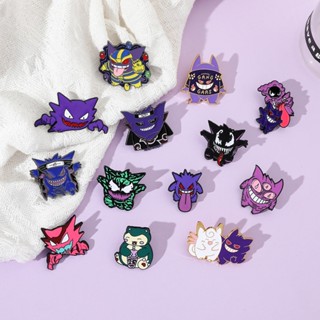 เครื่องประดับ เข็มกลัด รูปการ์ตูนอนิเมะ Monster Gengar Enamel Pin Pokemon เหมาะกับของขวัญ