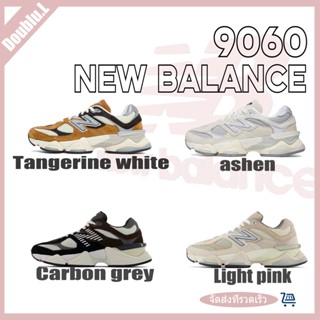 ของแท้100% New Balance 9060 Light pink / ashen / orange / Carbon grey sneakers