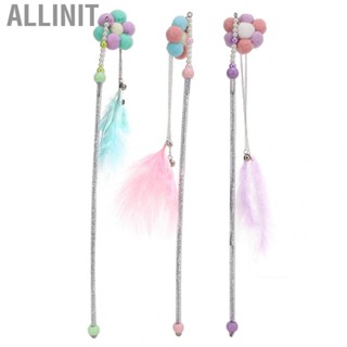 Allinit Play Feather Teaser Wand Toy Stick Kitten Wire Bell  Interaction HOT