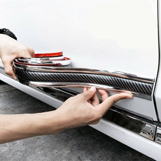 ⚡READYSTOCK⚡Durable Door Sill Replacement Carbon Fiber silver Anti-Collision Strip