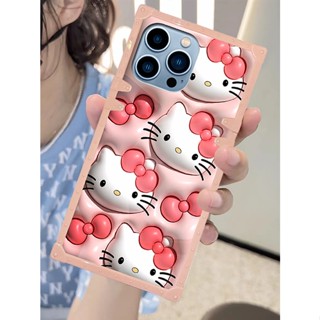 เคสโทรศัพท์มือถือ ทรงสี่เหลี่ยม กันกระแทก ลายการ์ตูนน่ารัก แฟชั่นหรูหรา สําหรับ OPPO Reno 8T 8Z 7Z 10 9 8 7 6 5 Pro 6Z 5Z 5F 4Z 4F 4 Pro 4G 5G Reno 3 2 Z 2F 2Z 2 Z