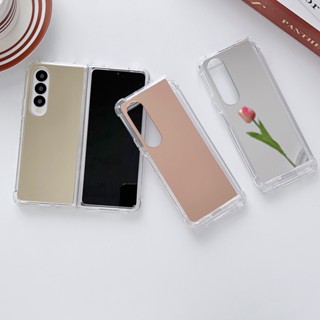 เคสป้องกันโทรศัพท์มือถือ แบบบาง หรูหรา สีขาว สําหรับ Samsung Z Fold4 Z Fold3 Z Fold 4 Z Fold 3