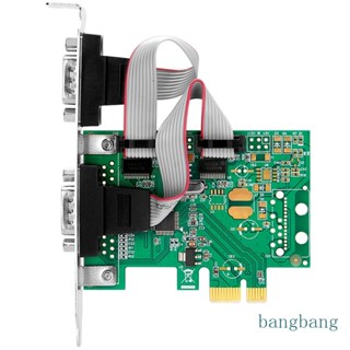 Bang อะแดปเตอร์แปลง PCI-E เป็นชิป DB9 x2 Serial RS232 COM Wch CH382L