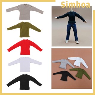 [SIMHOA] เสื้อยืดแขนยาว 1/12 สําหรับตุ๊กตาฟิกเกอร์ 6 นิ้ว