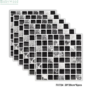 【Big Discounts】Tile wall floor 6pcs Decoration Mosaic Waterproof Sticker Bathroom Bedroom#BBHOOD