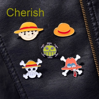 Cherish เข็มกลัด ลายการ์ตูนอนิเมะ One Piece คลาสสิก ของขวัญ สําหรับเก็บสะสมคอสเพลย์