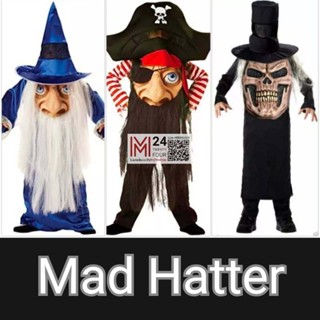 (เซ็ต 2 ชิ้น) ชุดแฟนซี เด็ก 8-12 ปี ชุดคอสเพลย์ MAD HATTER ชุดฮาโลวีน เสื้อผ้าเด็ก เสื้อคลุม ฮาโลวีน dress halloween m24