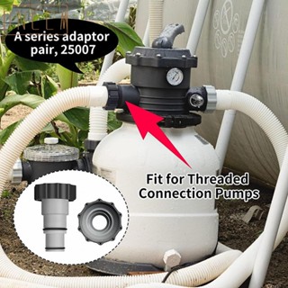 【ONCEMOREAGAIN】Hose Adapter With Gasket Make Water Clear 2pcs Grey Small End Threaded End