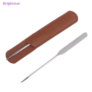 Brightstar 1 ชิ้น สเตนเลส หัวคู่ แต่งหน้า โทนเนอร์ ไม้พาย ผสม รองพื้น ใหม่