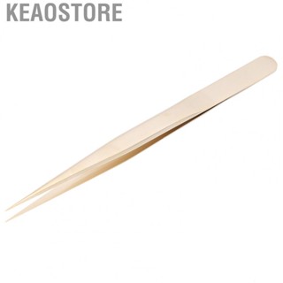 Keaostore Fine Angled  Steel Tip Straight Tweezers Multifunctional For Profissional