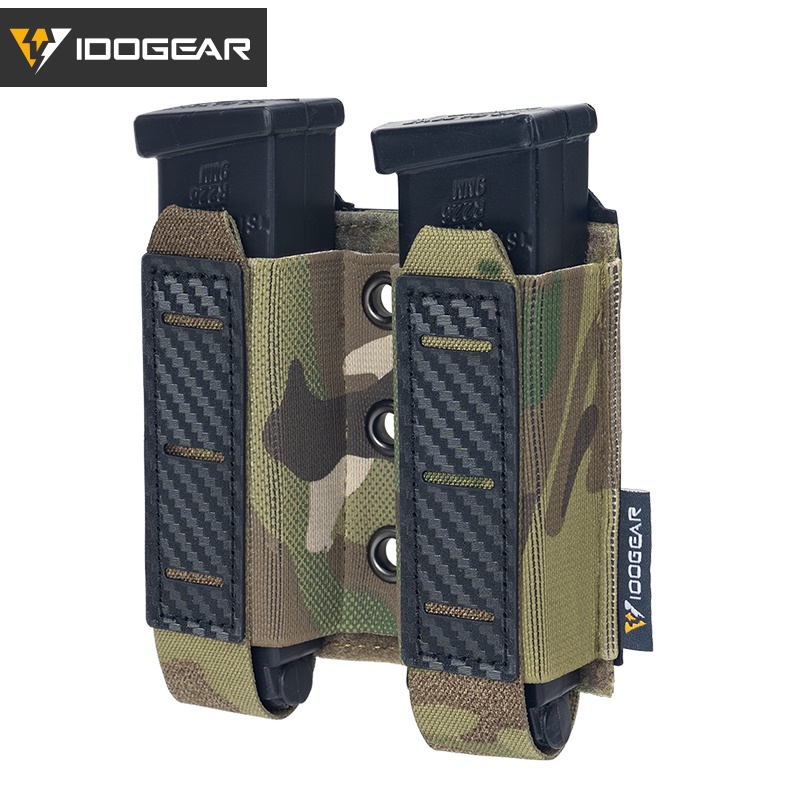 Idogear กระเป๋ายุทธวิธี กระเป๋าคู่ สําหรับนิตยสาร 9 มม. MOLLE เปิดด้านบน MOLLE กระเป๋าแม็ก วาดเร็ว น้ําหนักเบา 3590