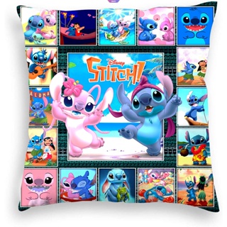 ใหม่ ปลอกหมอนอิง ลายการ์ตูน Stitch น่ารัก ขนาด 45x45 ซม. สําหรับตกแต่งบ้าน [RAIN]