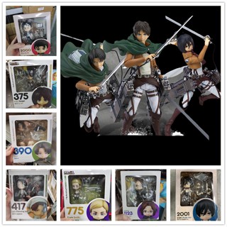 โมเดลฟิกเกอร์ Nendoroid Attack on Titan Figma 207 Eren Jaeger 203 Mikasa Ackerman 213 Levi Ackerman ขยับได้ ของเล่นสําหรับเด็ก