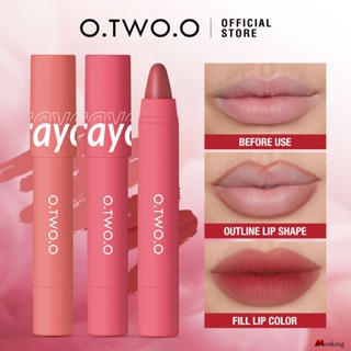 O.two.o 1pcs Gel Mist Lip Glaze Matte Matte Velvet Mist Sensation Not Easy To Fall Out Lipstick ลิปสติกดินสอ (monkingstore_th)