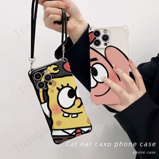 เคสมือถือ ลายสพันจ์บ็อบ พร้อมสายคล้อง สําหรับ Iphone 14 Pro max Iphone 13 12 11 SquarePants 14 Pro max 13 Pro Pie Daxing 12