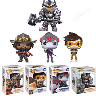 Ow Funko pop Overwatch Widowmaker 94 MCCREE 182 TRACER 92 โมเดลฟิกเกอร์ สําหรับตกแต่งออฟฟิศ