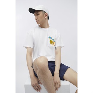 ESP เสื้อทีเชิ้ตลายเฟรนช์ชี่ ผู้ชาย สีขาว | Frenchie Tee Shirt (Oversized) | 3706