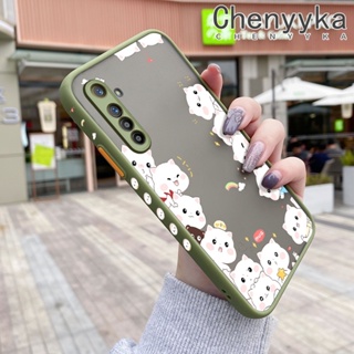 สําหรับ Realme XT Realme X2 เคสการ์ตูนแมวน่ารัก ฝ้า บาง ดีไซน์ใหม่ กันกระแทก เคสโทรศัพท์แข็ง แฟชั่น ขอบซิลิโคน เคสป้องกัน