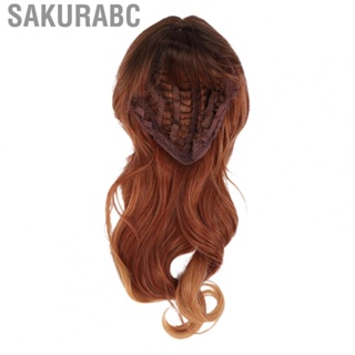Sakurabc Synthetic Wig  Elegant Natural Look Exquisite Long for Women Halloween Christmas Cosplay Party
