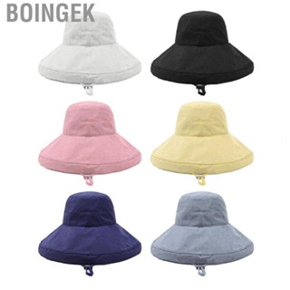 Boingek Fishing Hat  Foldable Wide Brim Sun Protection Peach Skin Velvet Versatile for Summer