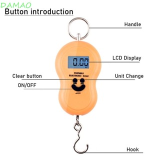 DAMAO เครื่องชั่งน้ําหนักดิจิทัลอิเล็กทรอนิกส์ หน้าจอ LCD แบบแขวน สําหรับชั่งกระเป๋าเดินทาง