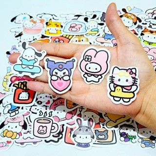 สติ๊กเกอร์ Sanrio (100ชิ้น) แนวน่ารัก ปุ๊กปิ๊ก คอสเพลย์ ซานริโอ้ คิตตี้ คุโรมิ มายเมโลดี้ ปอมปอมปูริน Kitty My Melody...